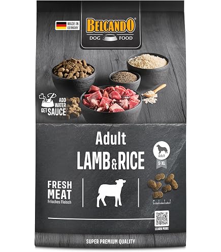 Belcando Finest GF Lamb Dog Food, 4 kg, Grain-Free Dog Food, Dry